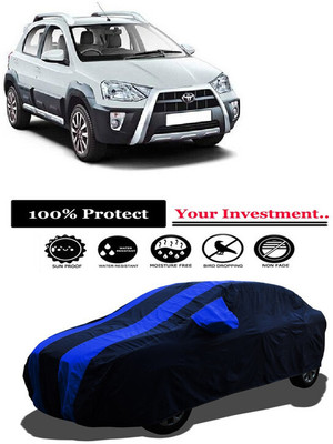 Amexride Car Cover For Toyota Etios Cross 1.4L GD Diesel (With Mirror Pockets)(Multicolor)