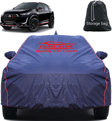 FAMEXON Car Cover For Nissan Magnite, Magnite (With Mirror Pockets)(Blue)