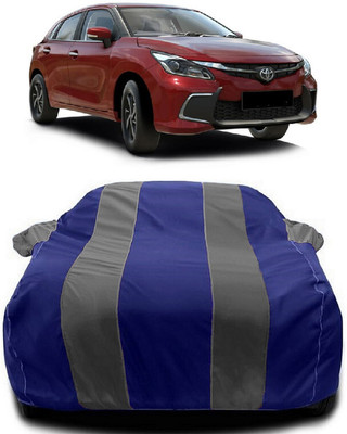 Autoprime Car Cover For Toyota Glanza G (With Mirror Pockets)(Grey, Blue)