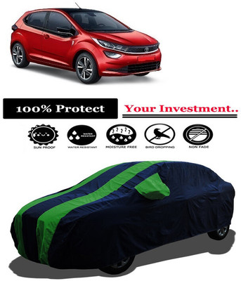 Amexride Car Cover For Tata Altroz XM Petrol (With Mirror Pockets)(Green)