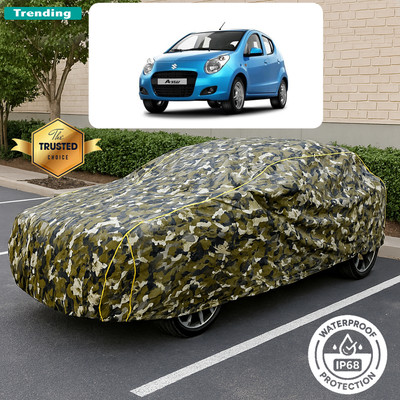 GOSHIV-car and bike accessories Car Cover For Maruti A-Star LX (With Mirror Pockets)(Yellow, Black)