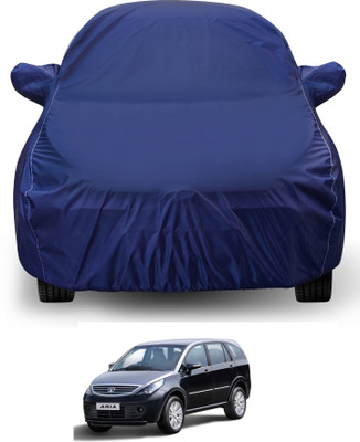 Auto Hub Car Cover For Tata Aria (With Mirror Pockets)(Blue)