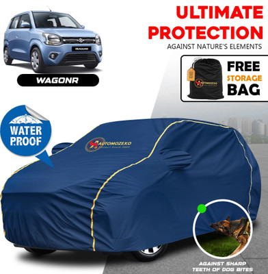 AUTOMOZEXO Car Cover For Maruti Suzuki Wagon R D, Wagon R EV, Wagon R EX, Wagon R LXI CNG, WagonR (With Mirror Pockets)(Blue)