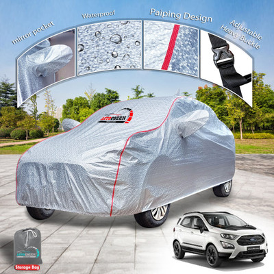AUTOCOZEN Car Cover For Ford Ecosport (With Mirror Pockets)(Silver)