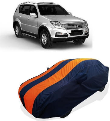 Coxtor Car Cover For Mahindra SsangYong Rexton RX6 (With Mirror Pockets)(Orange)