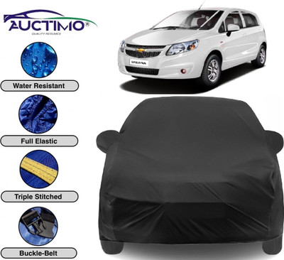 AUCTIMO Car Cover For Chevrolet Sail UVA (With Mirror Pockets)(Black)