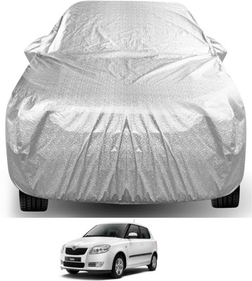 Auto Hub Car Cover For Skoda Fabia (With Mirror Pockets)(Silver)