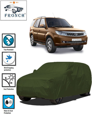 FRONCH Car Cover For Tata Safari Storme (With Mirror Pockets)(Green)