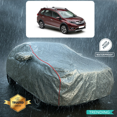 PAGORA Car Cover For Honda Brio (With Mirror Pockets)(Silver, Red)