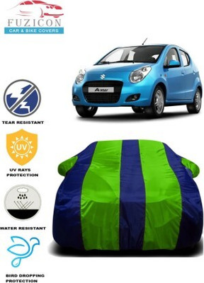 FUZICON Car Cover For Maruti A-Star (With Mirror Pockets)(Green, Blue)