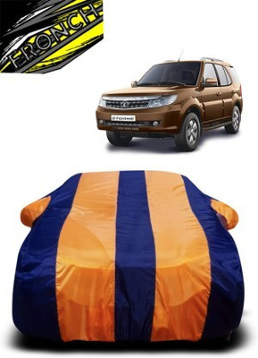 FRONCH Car Cover For Tata Safari Storme (With Mirror Pockets)(Orange, Blue)