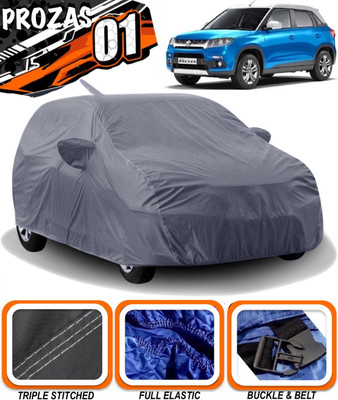 prozas Car Cover For Maruti Suzuki Vitara Brezza (With Mirror Pockets)(Grey)