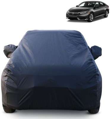 BOTAUTO Car Cover For Honda Civic (With Mirror Pockets)(Blue)