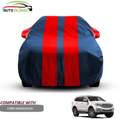 AUTO ALAXON Car Cover For Ford Endeavour (With Mirror Pockets)(Blue, Red)