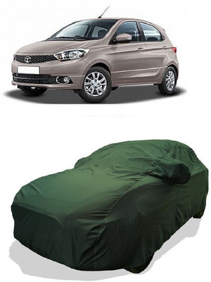 QLAX Car Cover For Maruti Tiago 1.05 Revotorq XM Option (With Mirror Pockets)(Green)