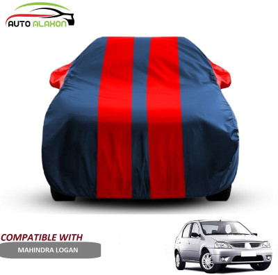 AUTO ALAXON Car Cover For Mahindra Logan (With Mirror Pockets)(Blue, Red)