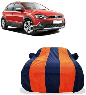 Tricway Car Cover For Volkswagen Polo Cross (With Mirror Pockets)(Orange)