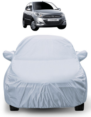 Auto Hub Car Cover For Hyundai i10 (With Mirror Pockets)(Silver)