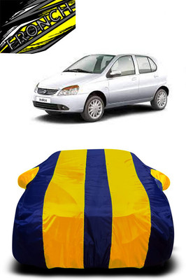 FRONCH Car Cover For Tata Indica V2 (With Mirror Pockets)(Yellow, Blue)