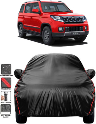 NG Auto Front Car Cover For Mahindra TUV300 Facelift (With Mirror Pockets)(Black, Red)