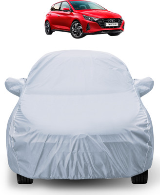 MOCKHE Car Cover For Hyundai i20 (With Mirror Pockets)(Silver)