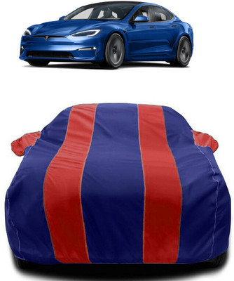 Autoprime Car Cover For Tesla Model X Electric(Battery) (With Mirror Pockets)(Red, Blue)
