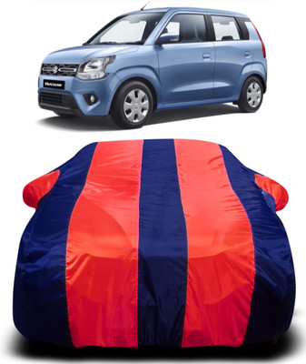 R Rayvin Star Car Cover For Maruti Suzuki WagonR (With Mirror Pockets)(Multicolor)