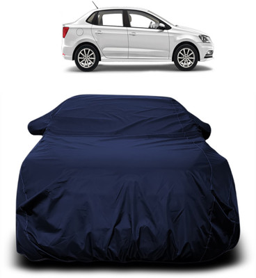THE REAL ARV Car Cover For Volkswagen Ameo (With Mirror Pockets)(Blue)