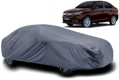 R Rayvin Star Car Cover For Honda Amaze (With Mirror Pockets)(Multicolor)