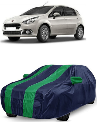 ANTOFY Car Cover For Fiat Punto Active 1.2L Fire (With Mirror Pockets)(Green, Blue)
