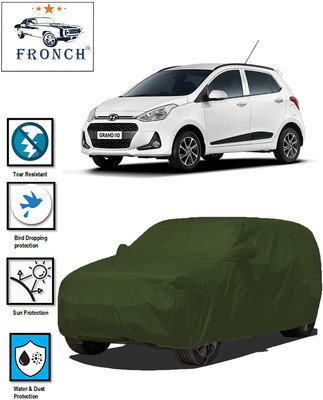 FRONCH Car Cover For Hyundai Grand i10 (With Mirror Pockets)(Green)