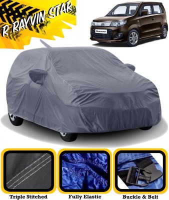 R Rayvin Star Car Cover For Maruti Suzuki Wagon R 1.0 (With Mirror Pockets)(Grey)