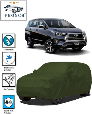 FRONCH Car Cover For Toyota Innova Crysta (With Mirror Pockets)(Green)