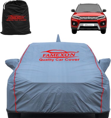FAMEXON Car Cover For Maruti Suzuki Vitara Brezza (With Mirror Pockets)(Grey)