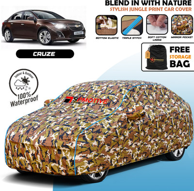 SPMOTIVE Car Cover For Chevrolet Cruze (With Mirror Pockets)(Multicolor)