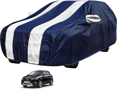 Auto Hub Car Cover For Hyundai i20 Active (Without Mirror Pockets)(Black, White)
