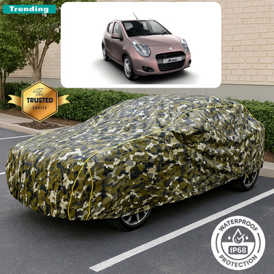 GOSHIV-car and bike accessories Car Cover For Maruti A-Star AT (With Mirror Pockets)(Yellow, Black)