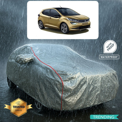 PAGORA Car Cover For Tata Altroz XE Petrol (With Mirror Pockets)(Silver, Red)