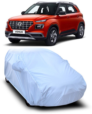 SXAWG Car Cover For Hyundai Venue (With Mirror Pockets)(Silver)