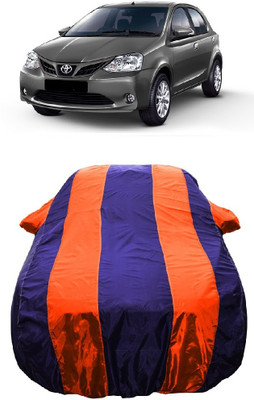 Wegather Car Cover For Toyota Etios Liva V Limited Edition (With Mirror Pockets)(Orange)