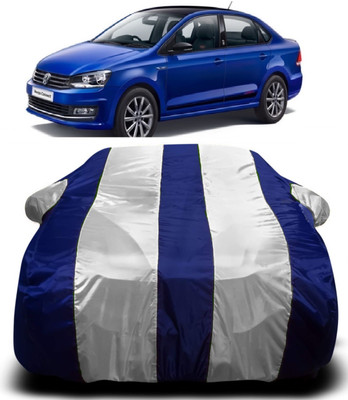 R Rayvin Star Car Cover For Volkswagen Vento (With Mirror Pockets)(Multicolor)