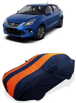Coxtor Car Cover For Toyota Glanza G CVT (With Mirror Pockets)(Orange)