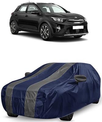 ANTOFY Car Cover For Kia QYI (With Mirror Pockets)(Grey, Blue)