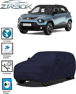 ZIRBOK Car Cover For Tata Punch (With Mirror Pockets)(Blue)