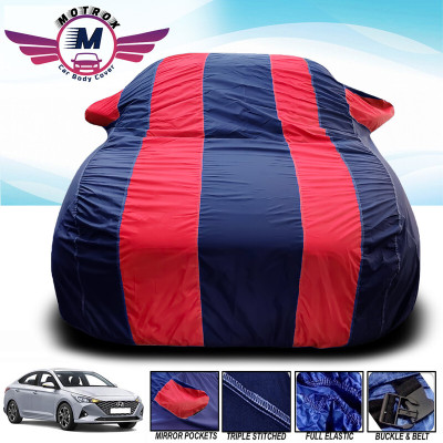 MoTRoX Car Cover For Tata Hexa (With Mirror Pockets)(Red, Blue)