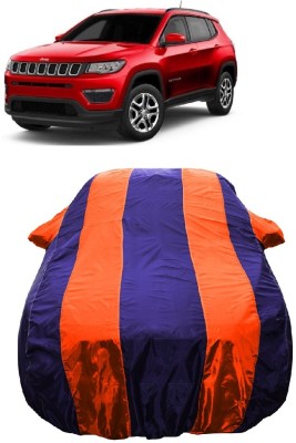 Wegather Car Cover For Jeep Compass 1.4 Sport Plus Petrol (With Mirror Pockets)(Orange)