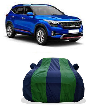 Tricway Car Cover For Kia Seltos HTX Plus 1.5 Diesel (With Mirror Pockets)(Green)