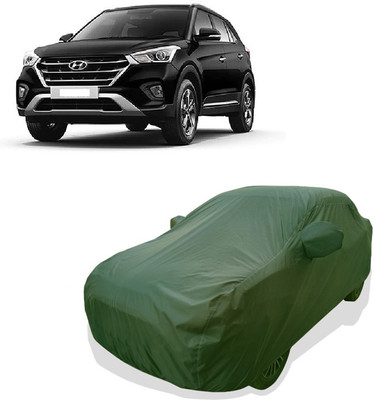 Tricway Car Cover For Hyundai Creta 1.6 E Plus Petrol (With Mirror Pockets)(Green)