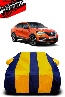 J S R Car Cover For Nissan Arkana (With Mirror Pockets)(Yellow, Blue)
