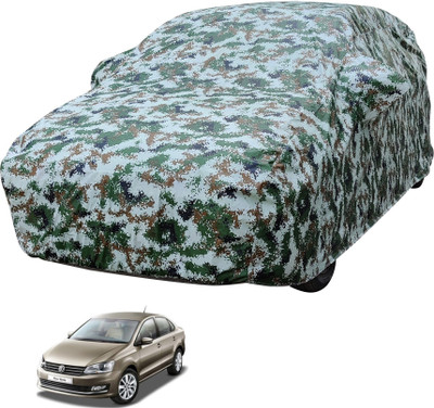 MOCKHE Car Cover For Volkswagen Vento (With Mirror Pockets)(Multicolor)